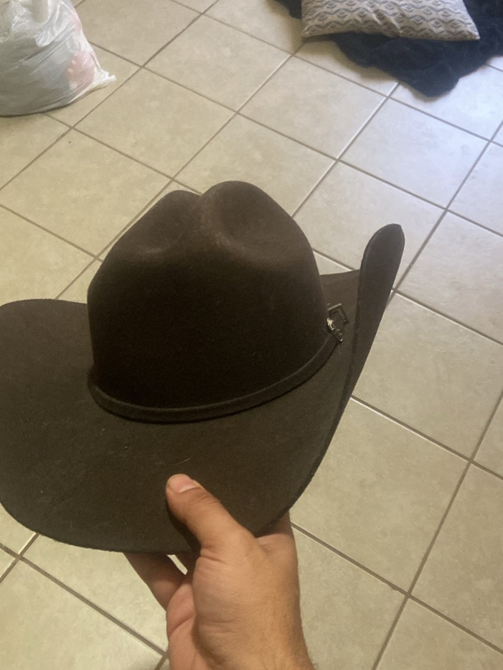 Justin Boots Men's Dark Brown Felt Cowboy Hat